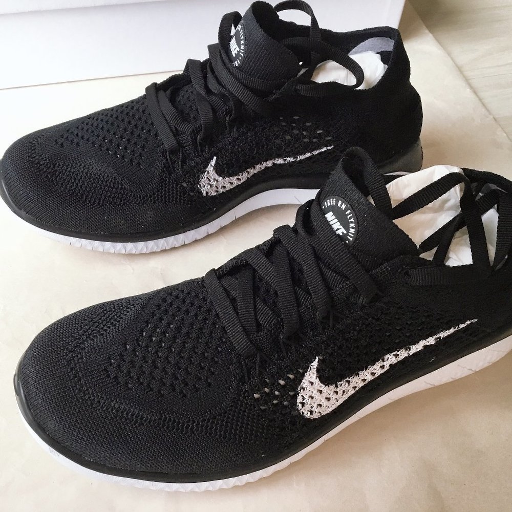 Nike Free RN Flyknit, black, Size 6